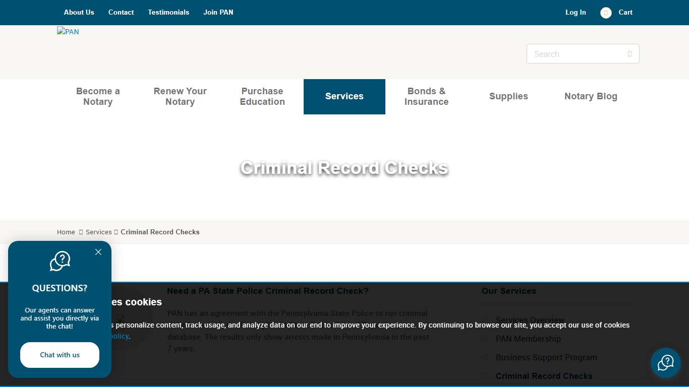 Criminal Record Checks PAN